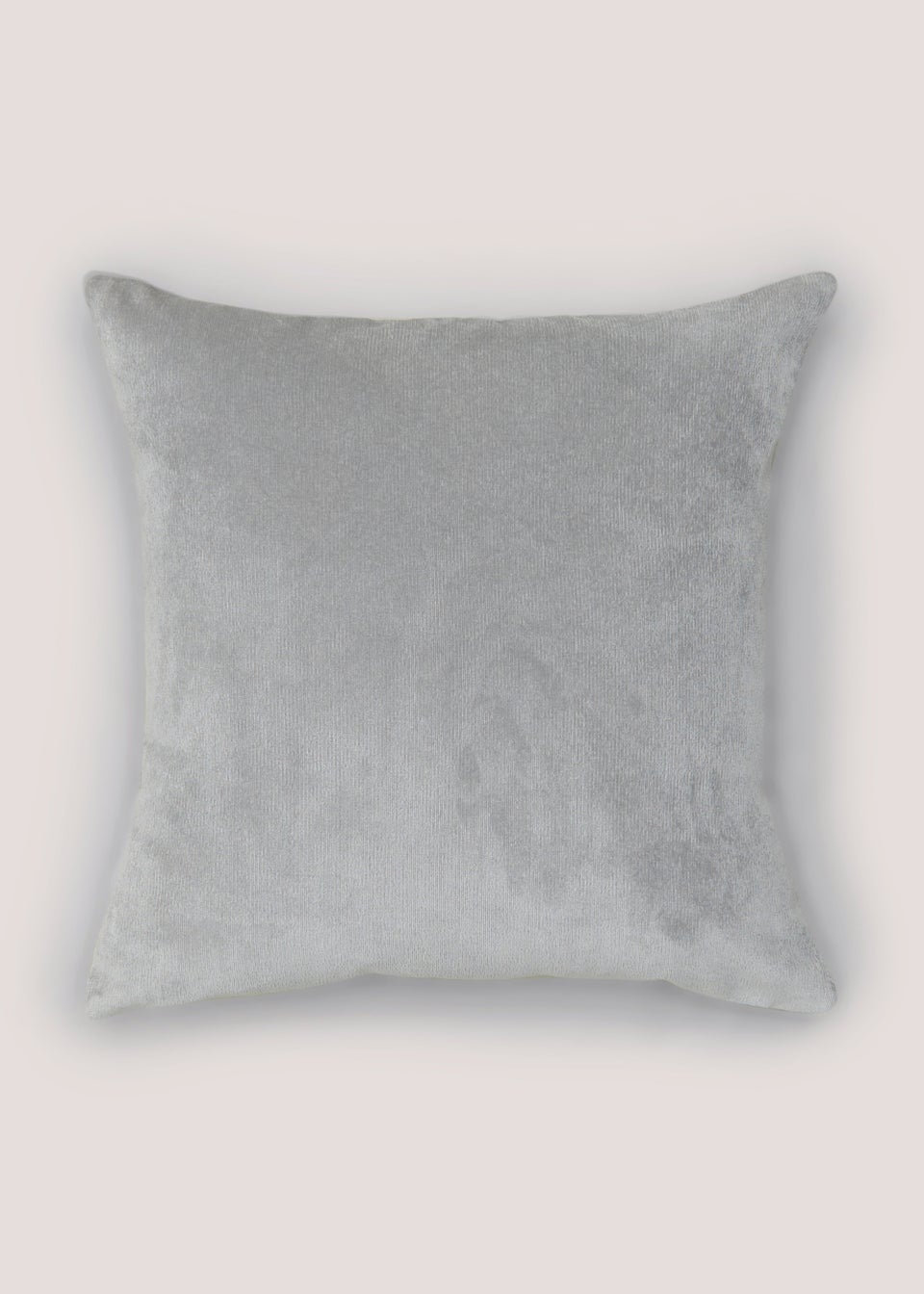 Grey Soft Velour Cushion (43cm x 43cm)