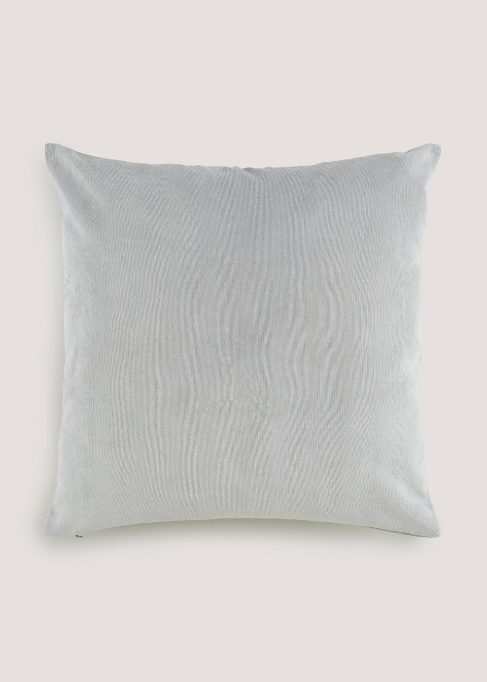 Grey Large Soft Velour Cushion (55cm x 55cm)