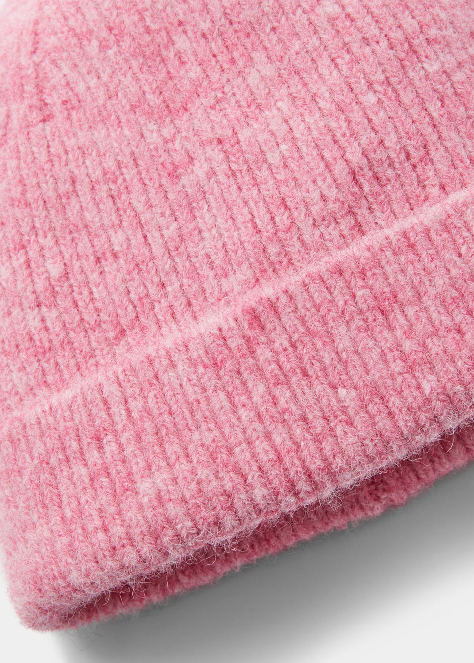 Kids Pink Fluffy Ribbed Beanie Hat (3-13yrs)