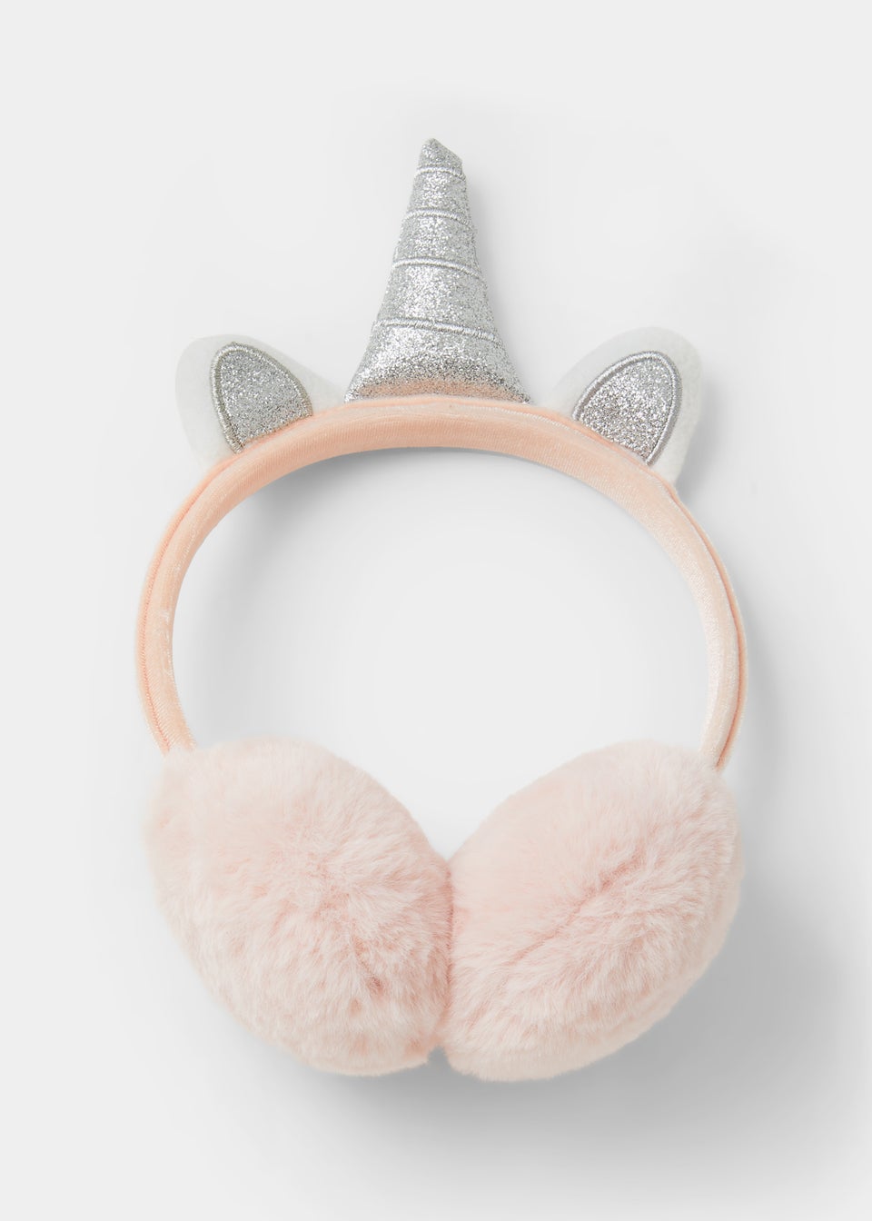 Girls Pale Pink Unicorn Ear Muffs