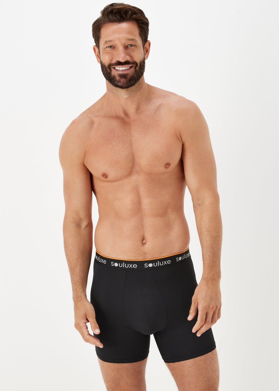 Souluxe 3 Pack Black Sports Boxers