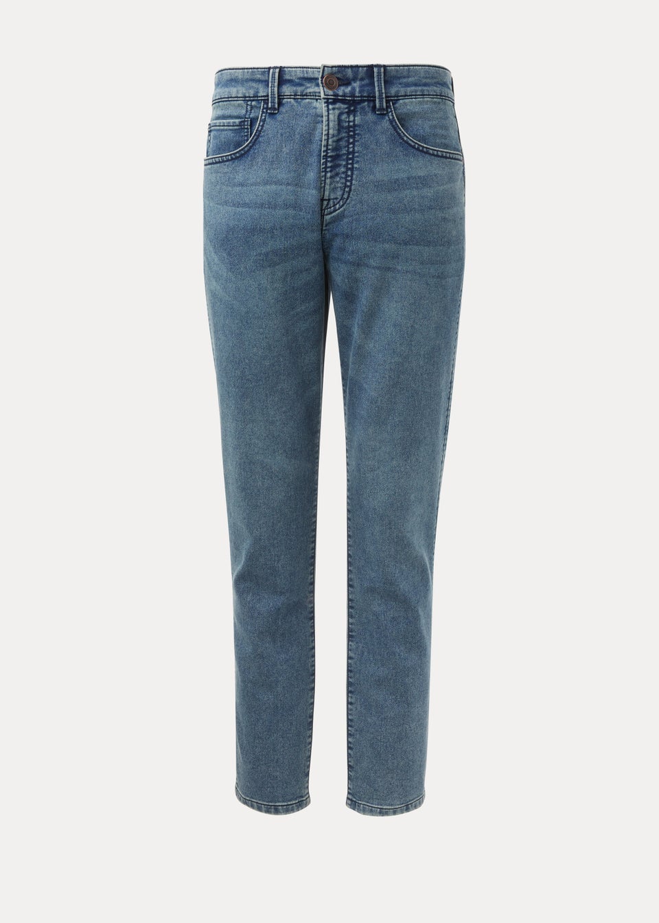 Mid Wash Ultra Comfort Slim Fit Jeans - Matalan