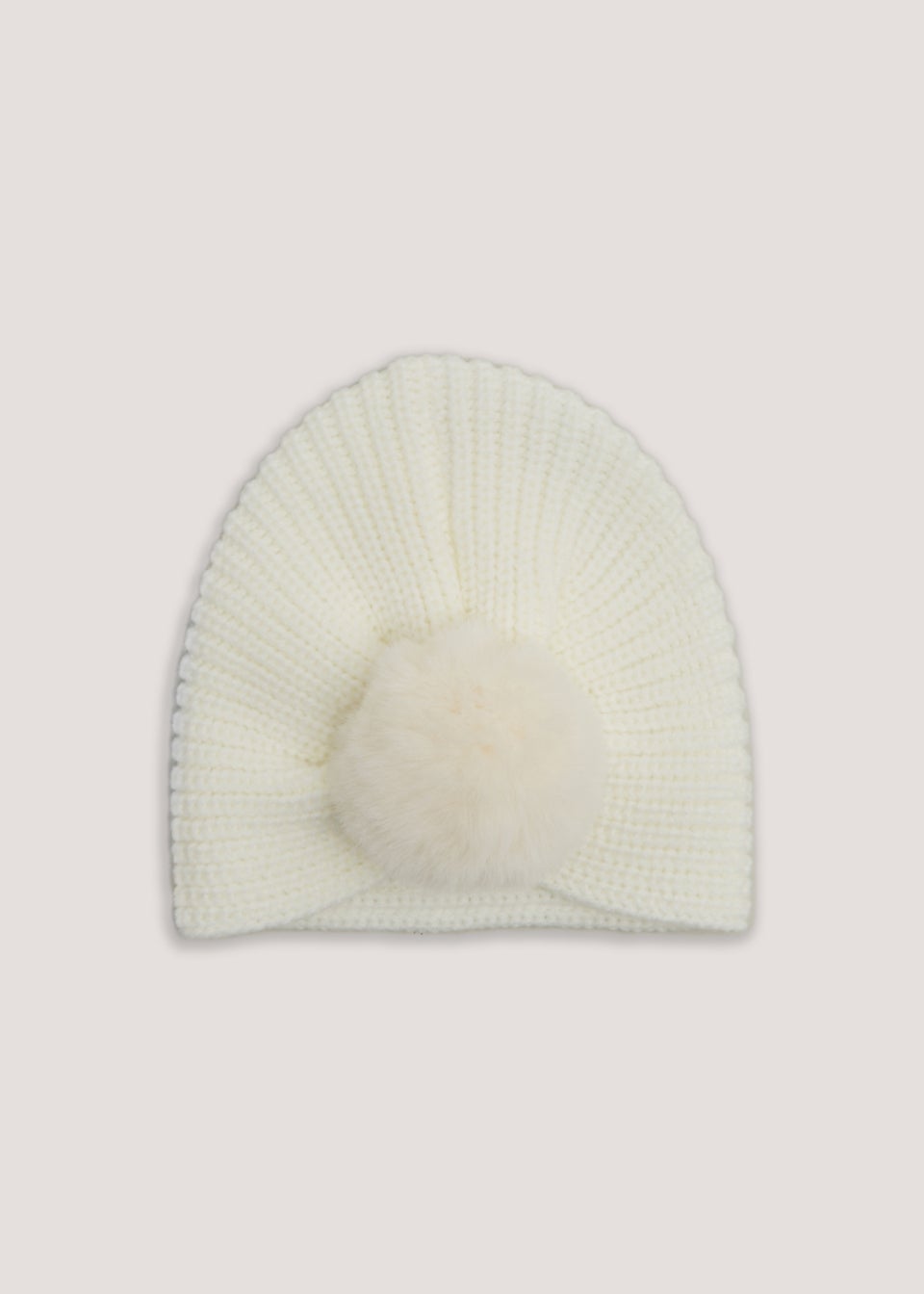 Cream Baby Turban Hat (Newborn-24mths)