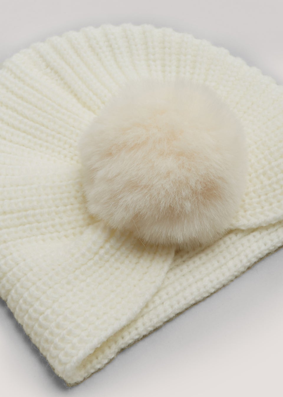 Cream Baby Turban Hat (Newborn-24mths)
