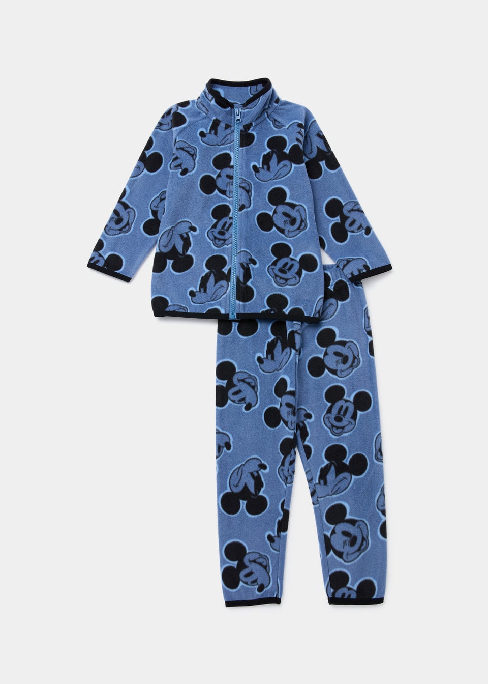 Kids Blue Disney Mickey Mouse Fleece Sweatshirt & Bottoms Set (9mths-5yrs)