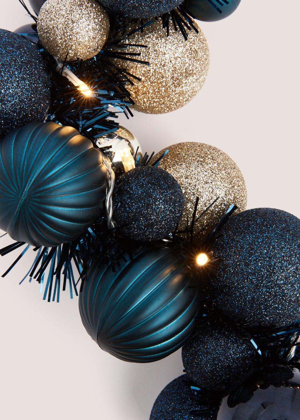 Multicoloured Christmas Bauble Garland 71cm x 21cm x 11cm Matalan