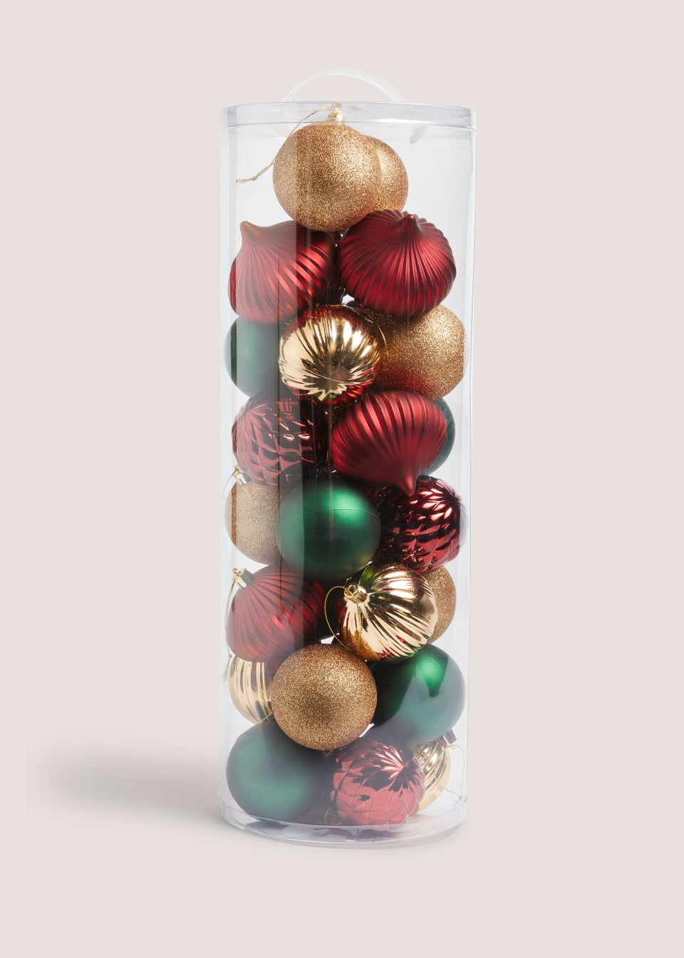 30 Pack Multicoloured Christmas Baubles