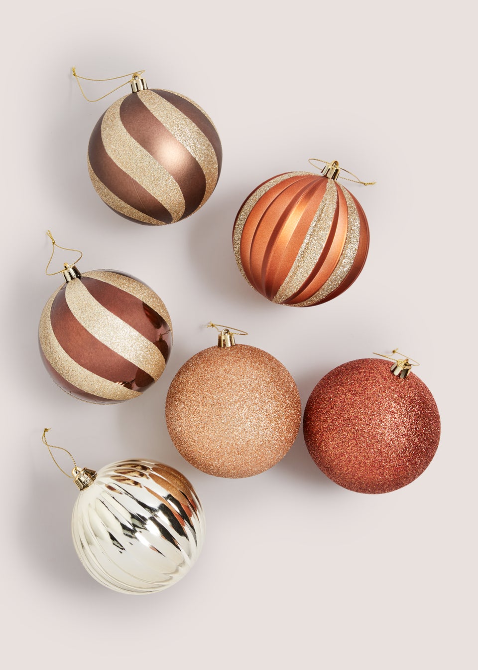 9 Pack Multicoloured Christmas Baubles