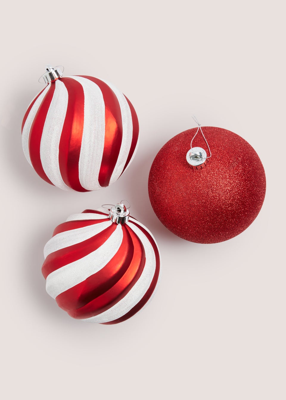 3 Pack Giant Candy Cane Christmas Baubles