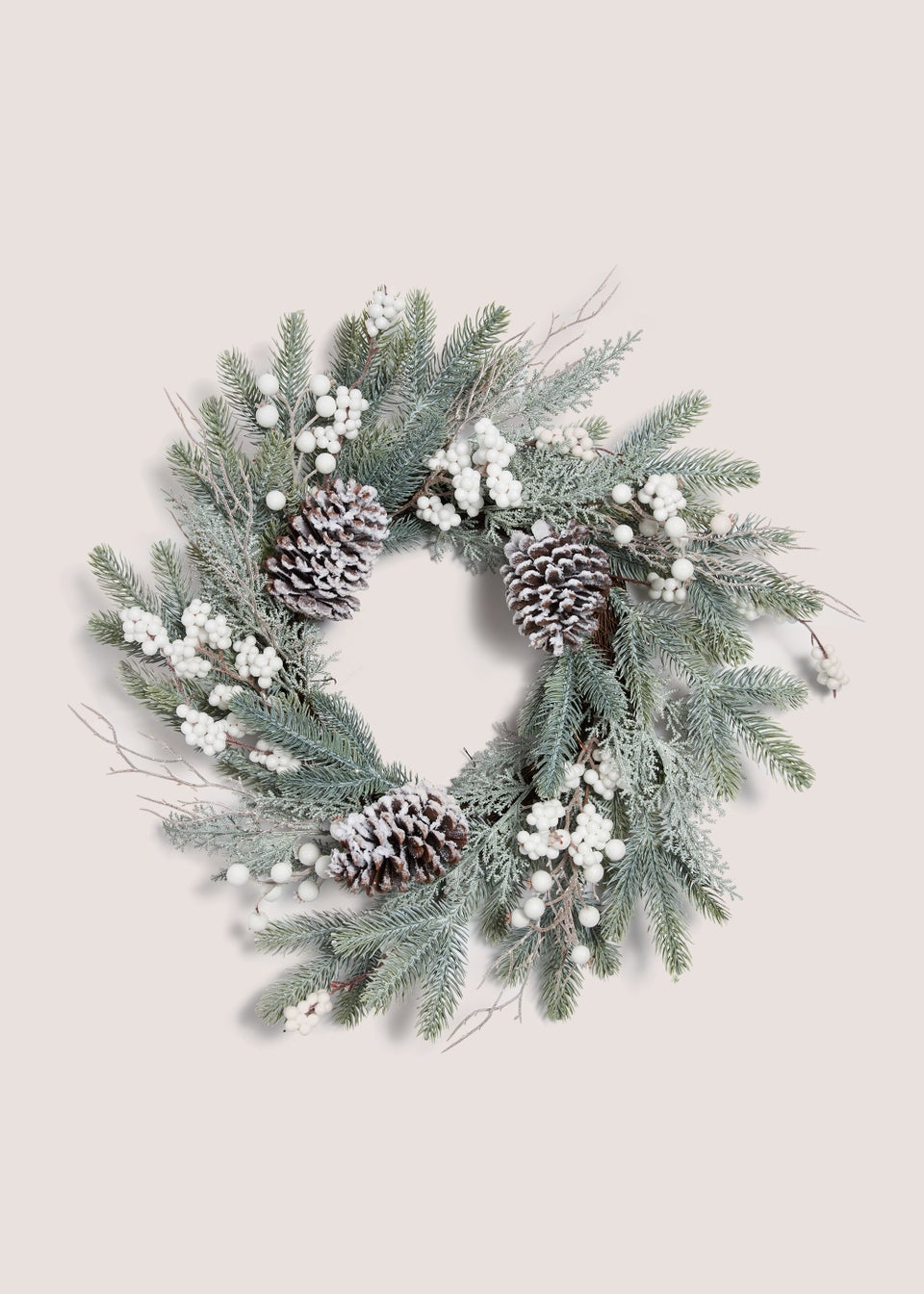 White Berry Wreath (55cm x 55cm x 13cm)