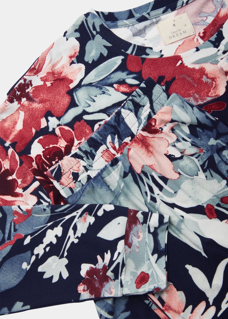 Navy Floral Soft Touch Pyjama Set