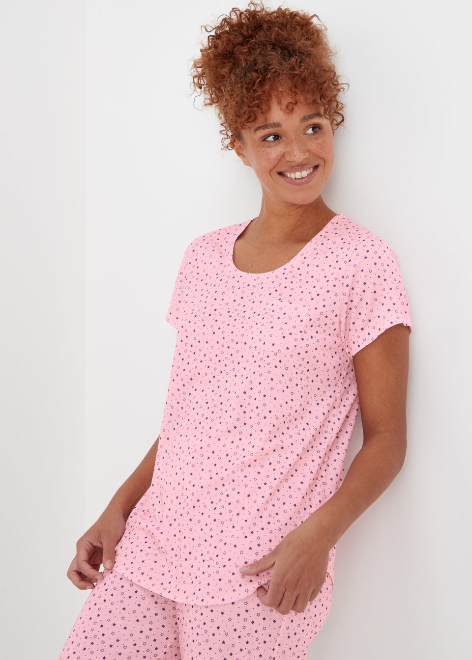 Pink Spot Capri Pyjama Set Matalan