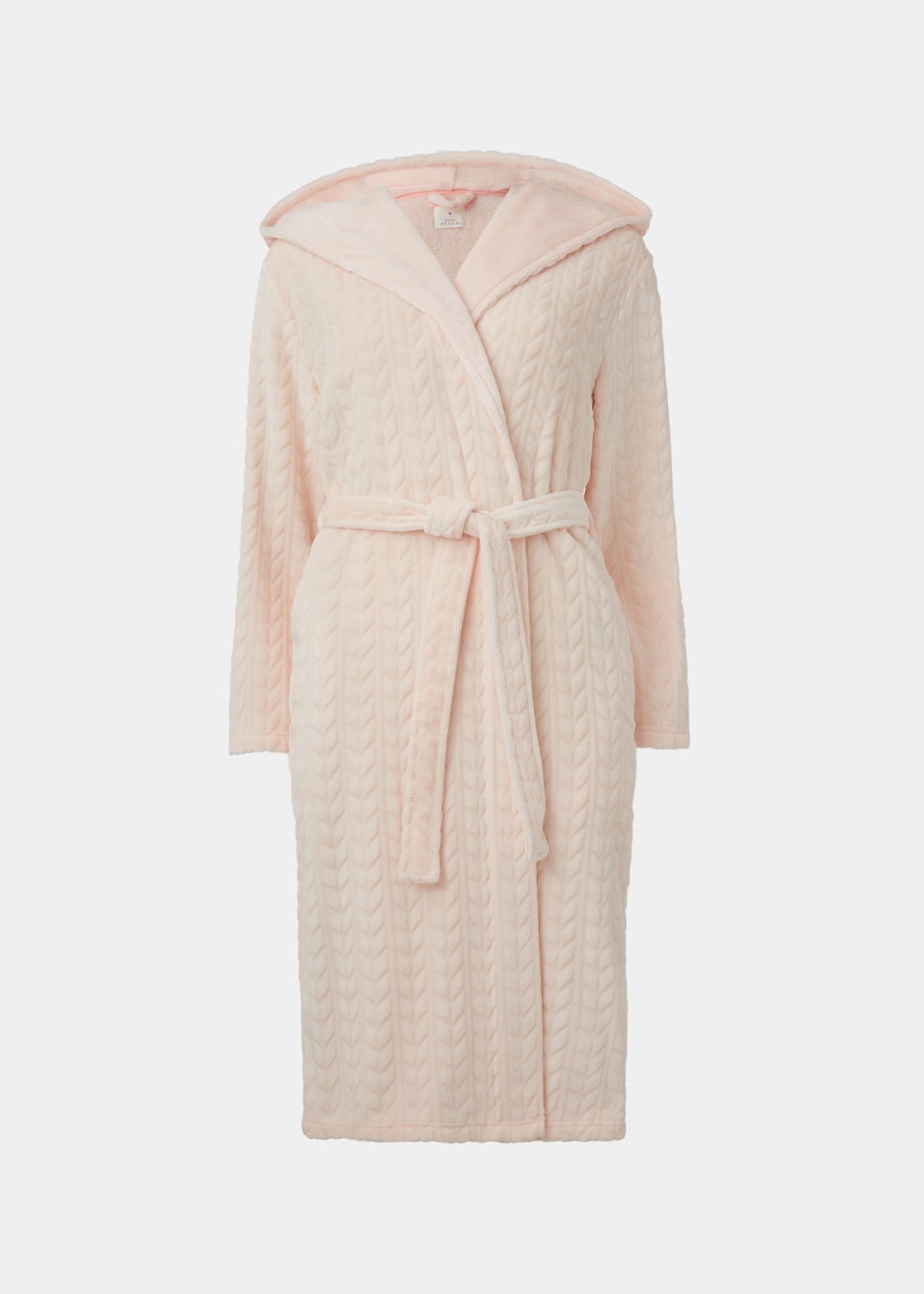 Pink Cable Knit Dressing Gown