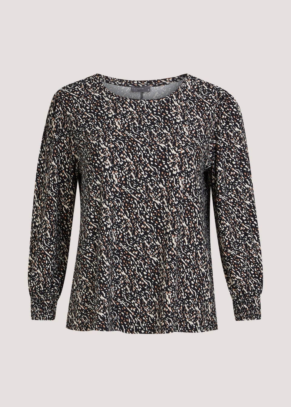 Papaya Curve Multicoloured Long Sleeve Soft Touch Top
