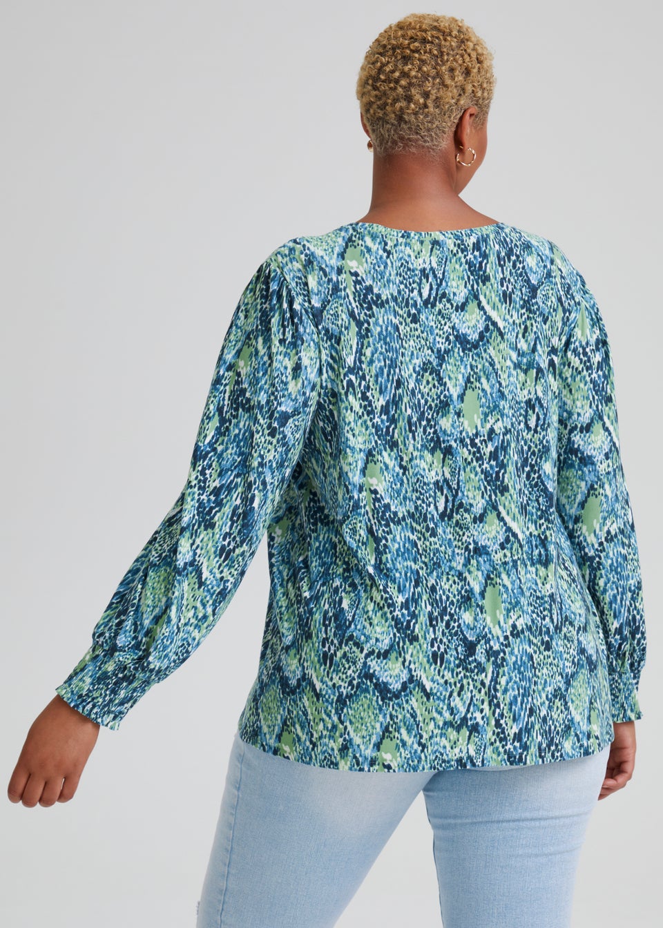 Papaya Curve Multicoloured Long Sleeve Soft Touch Top Matalan