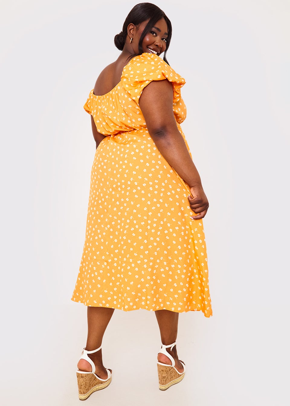 Orange sale tie dress