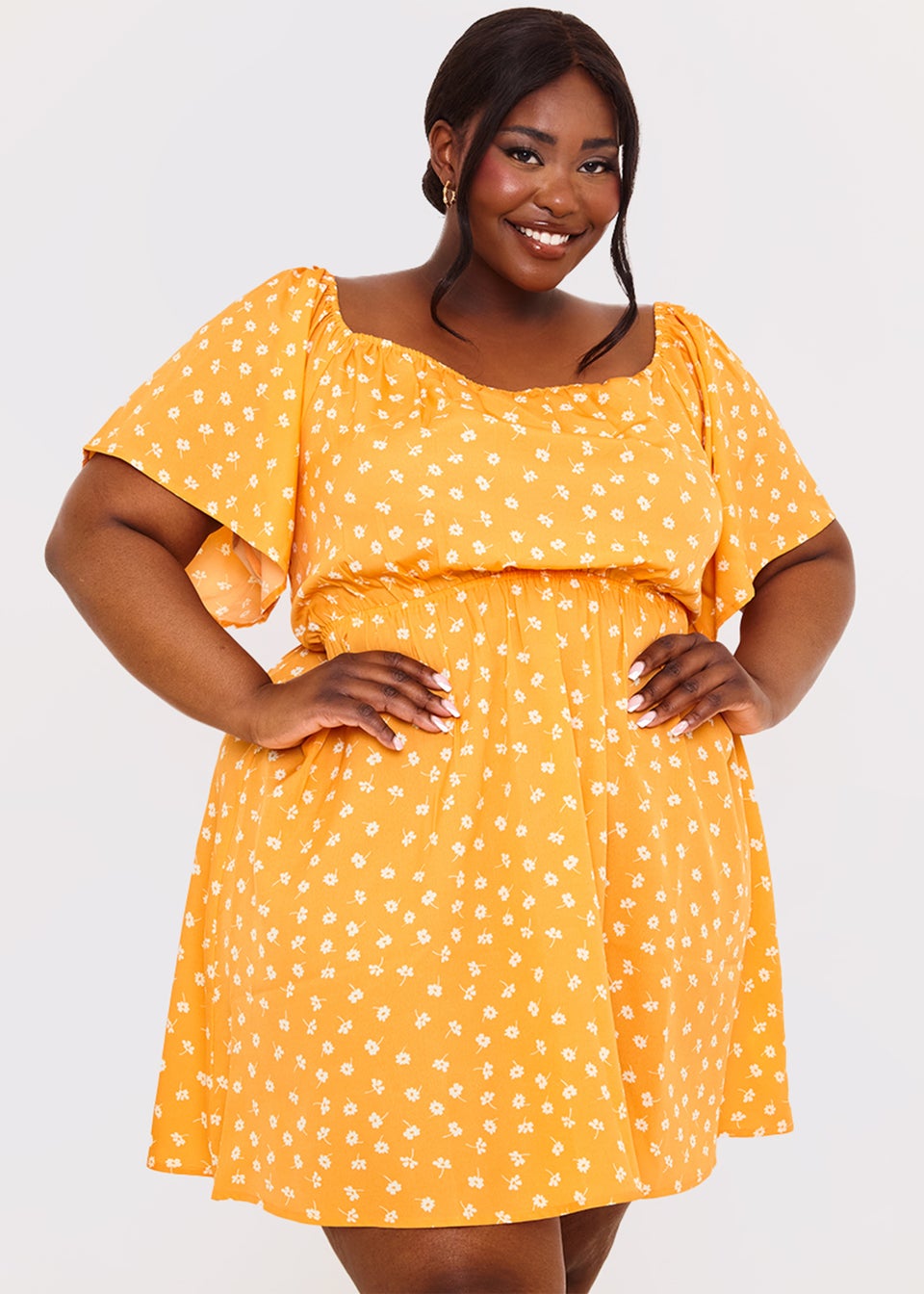 Orange sales swing dress