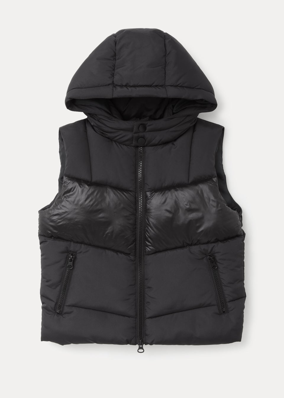 Boys Black Chevron Gilet 4 13yrs