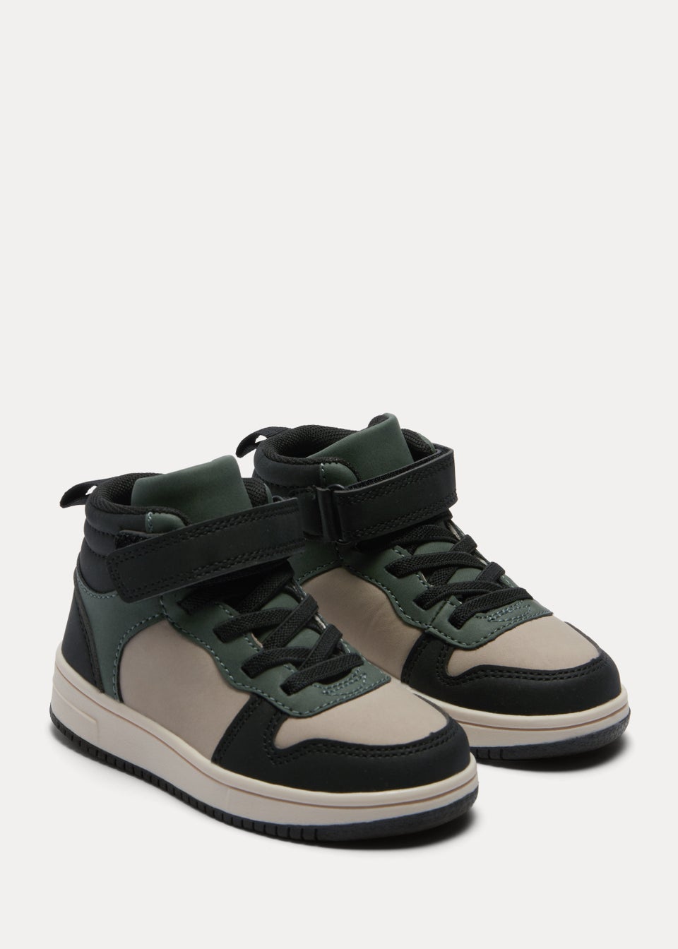 Boys Khaki High Top Trainers (Younger 4-9)