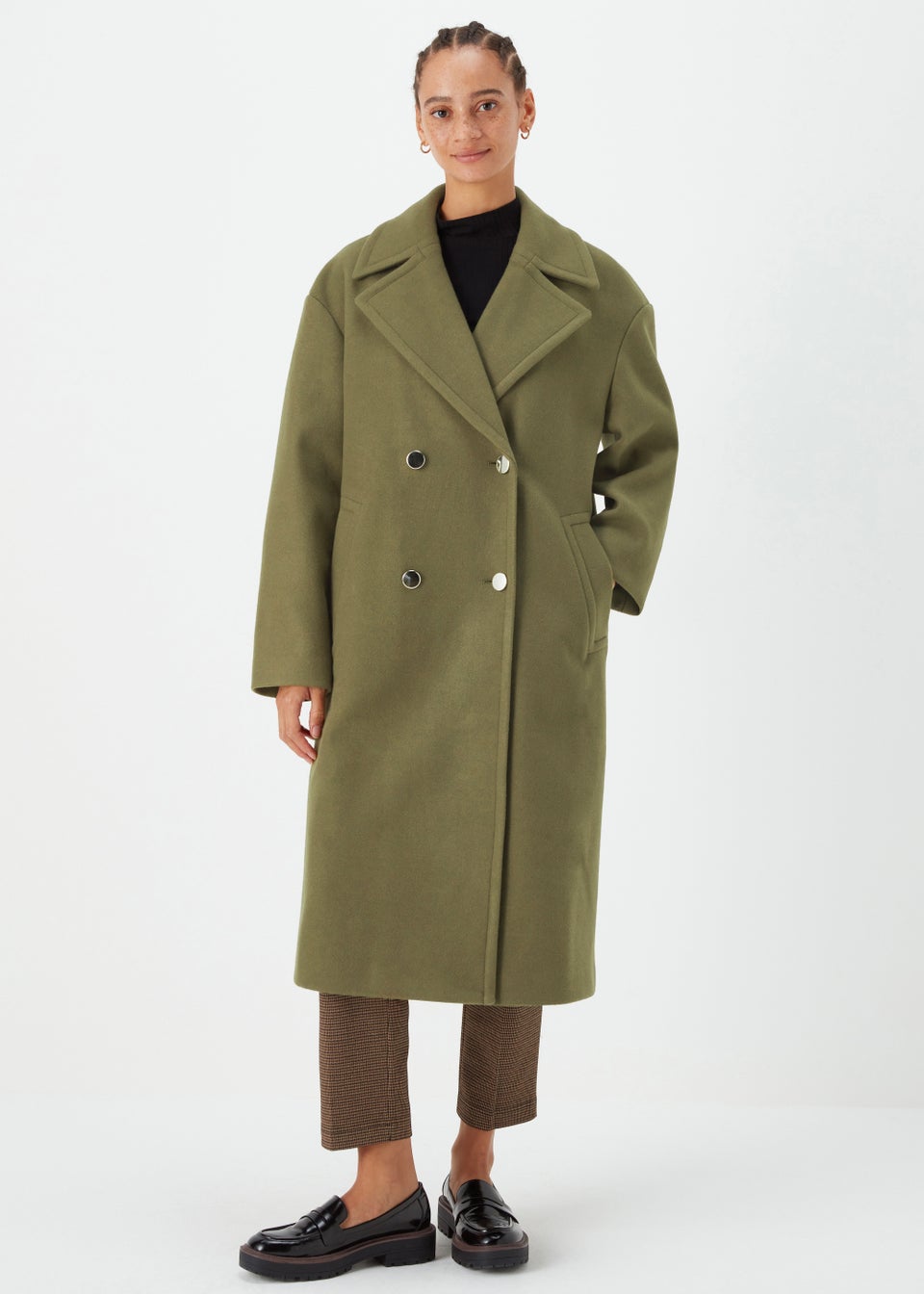 Khaki Overcoat Matalan