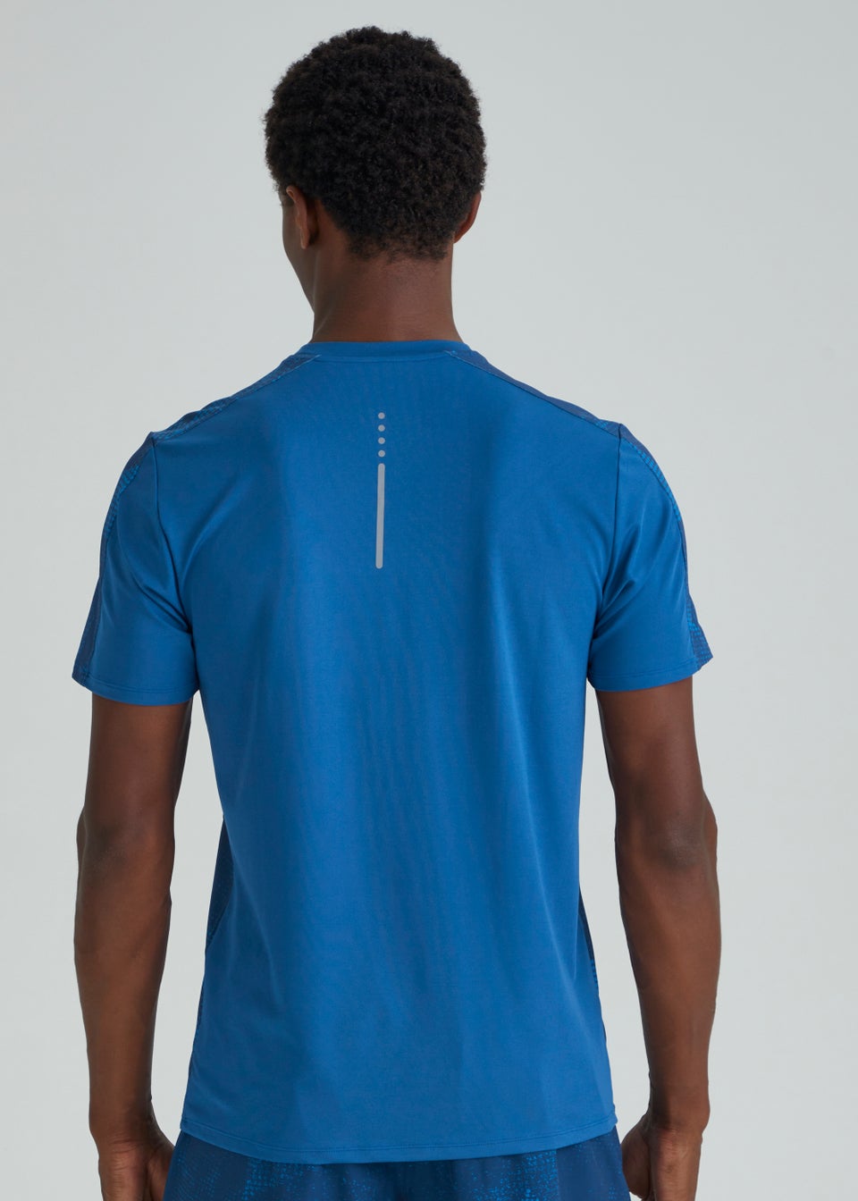 Souluxe Shirt Mens Medium Tee Athletic Gym Blue Short Sleeve Training N327