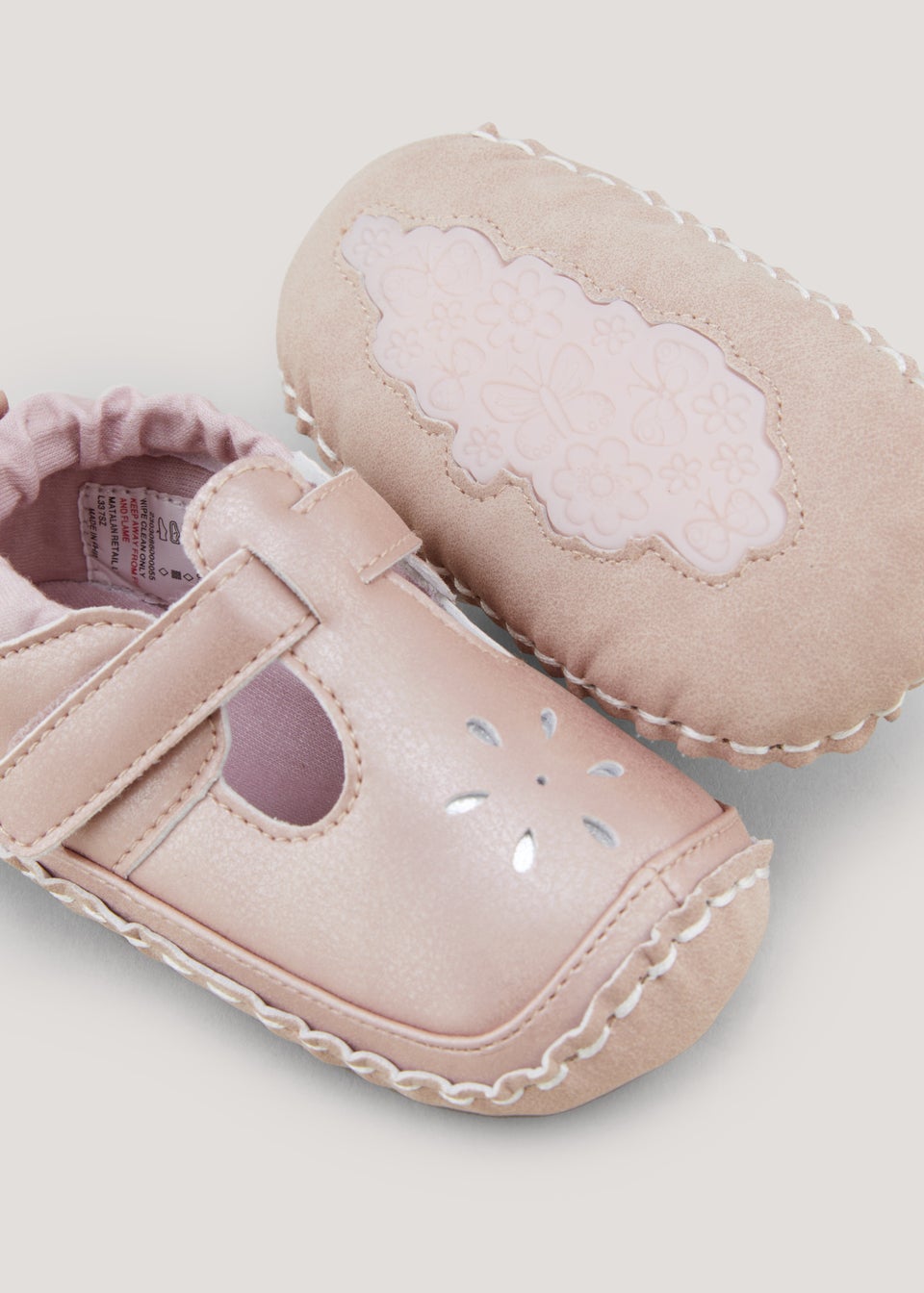 Pink Moccasin Soft Sole Baby Shoes (Newborn-18mths)