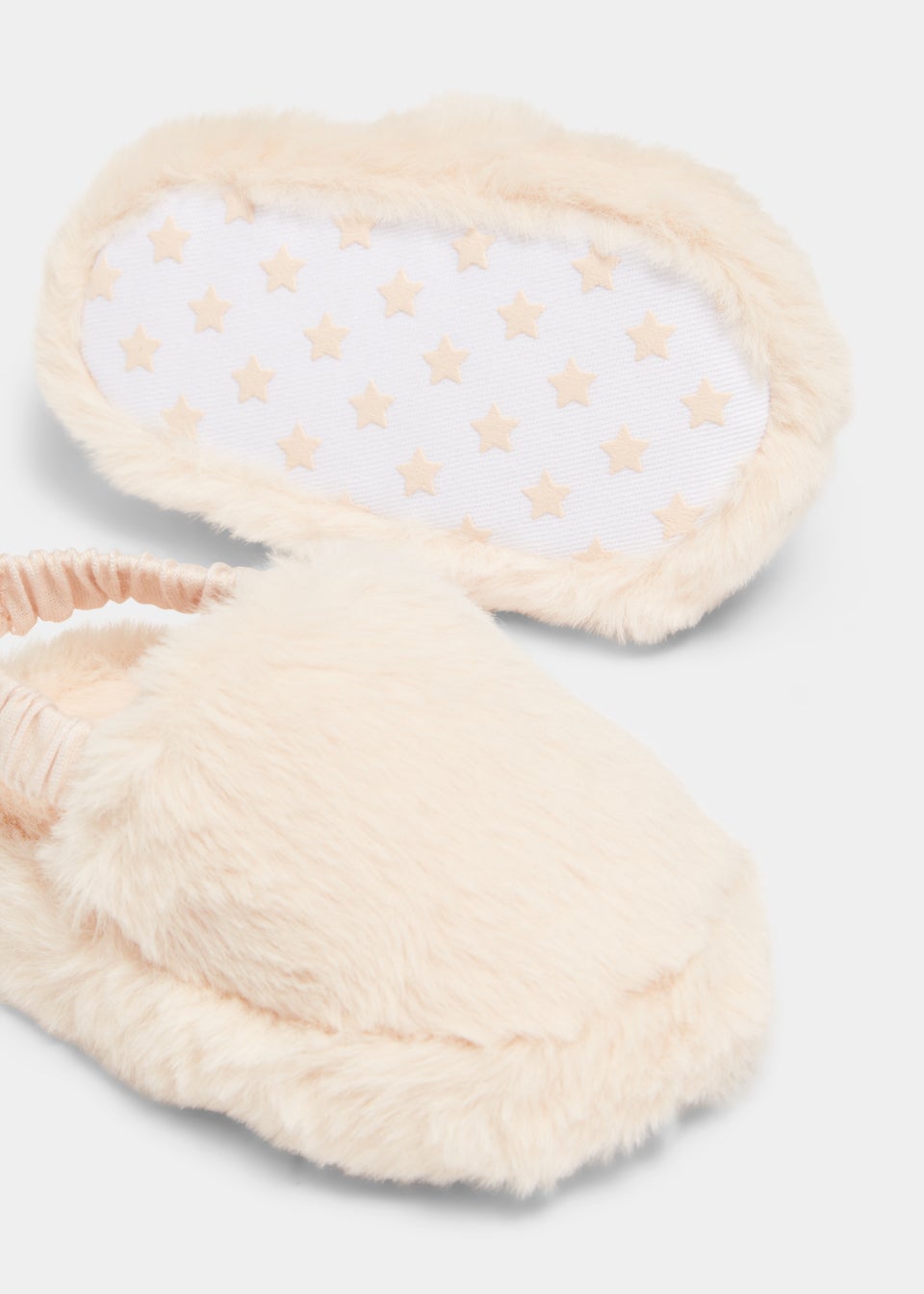 Cream Faux Fur Baby Slippers (Newborn-18mths)