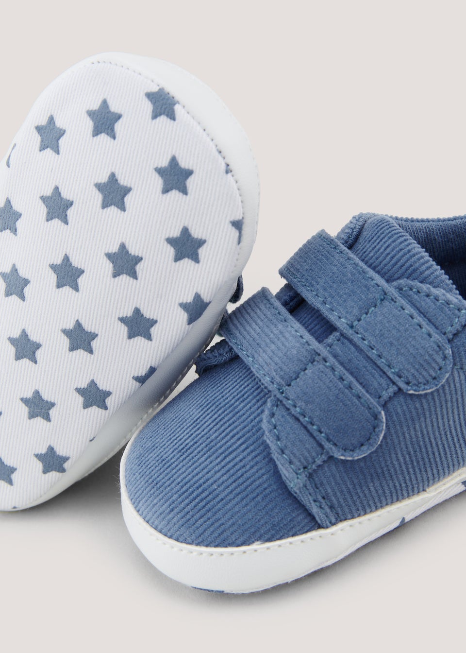 Blue Riptape Slip On Soft Sole Baby Shoes (Newborn-18mths)