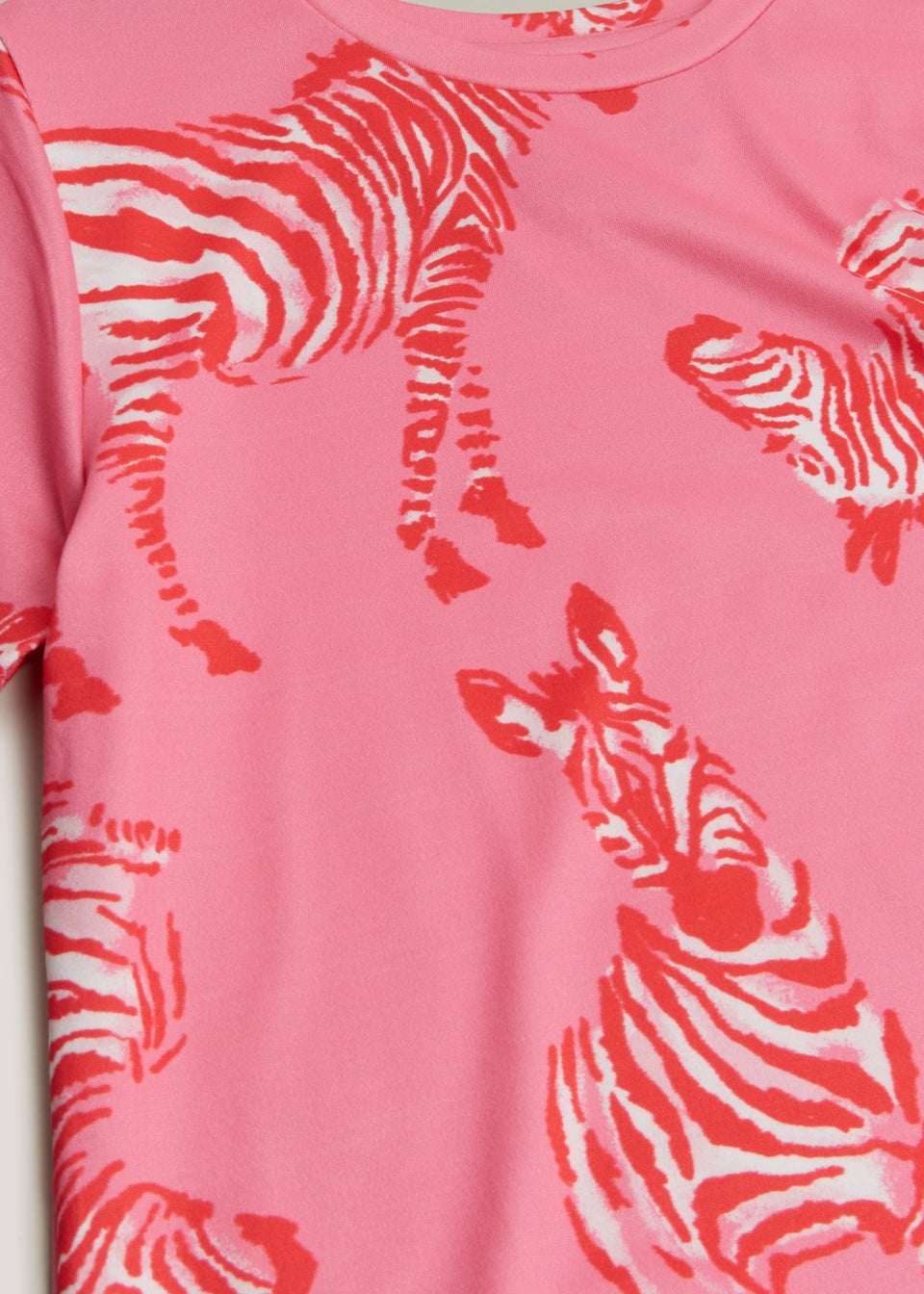 Girls Pink Zebra Long Pyjama Set (5-13yrs)