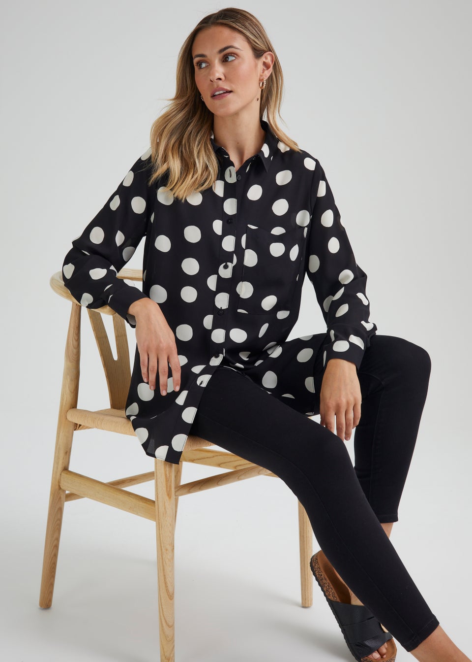 Black Spot Longline Shirt
