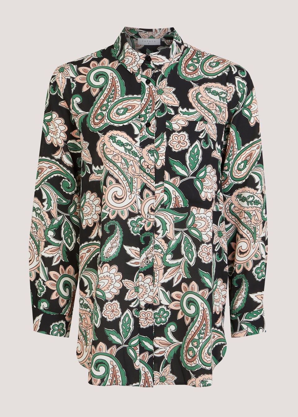 Multicoloured Paisley Print Longline Shirt