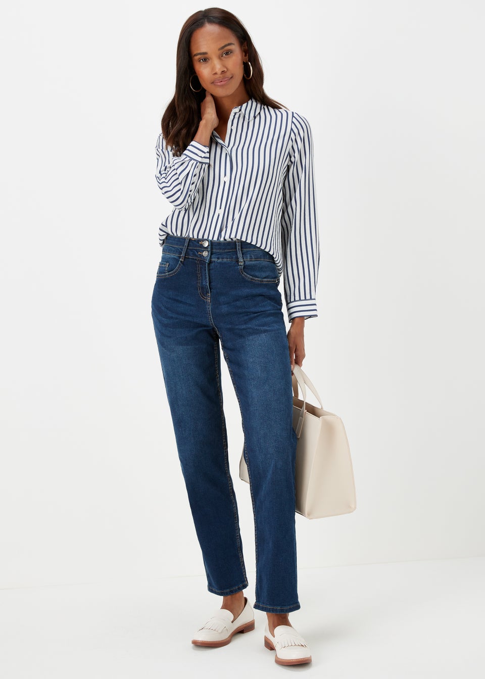 Navy Stripe Long Sleeve Shirt - Matalan