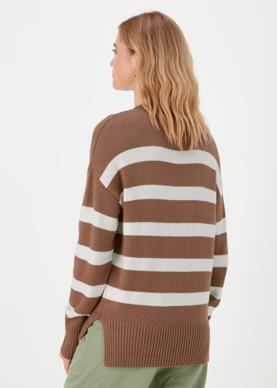 Brown Stripe Jumper - Matalan