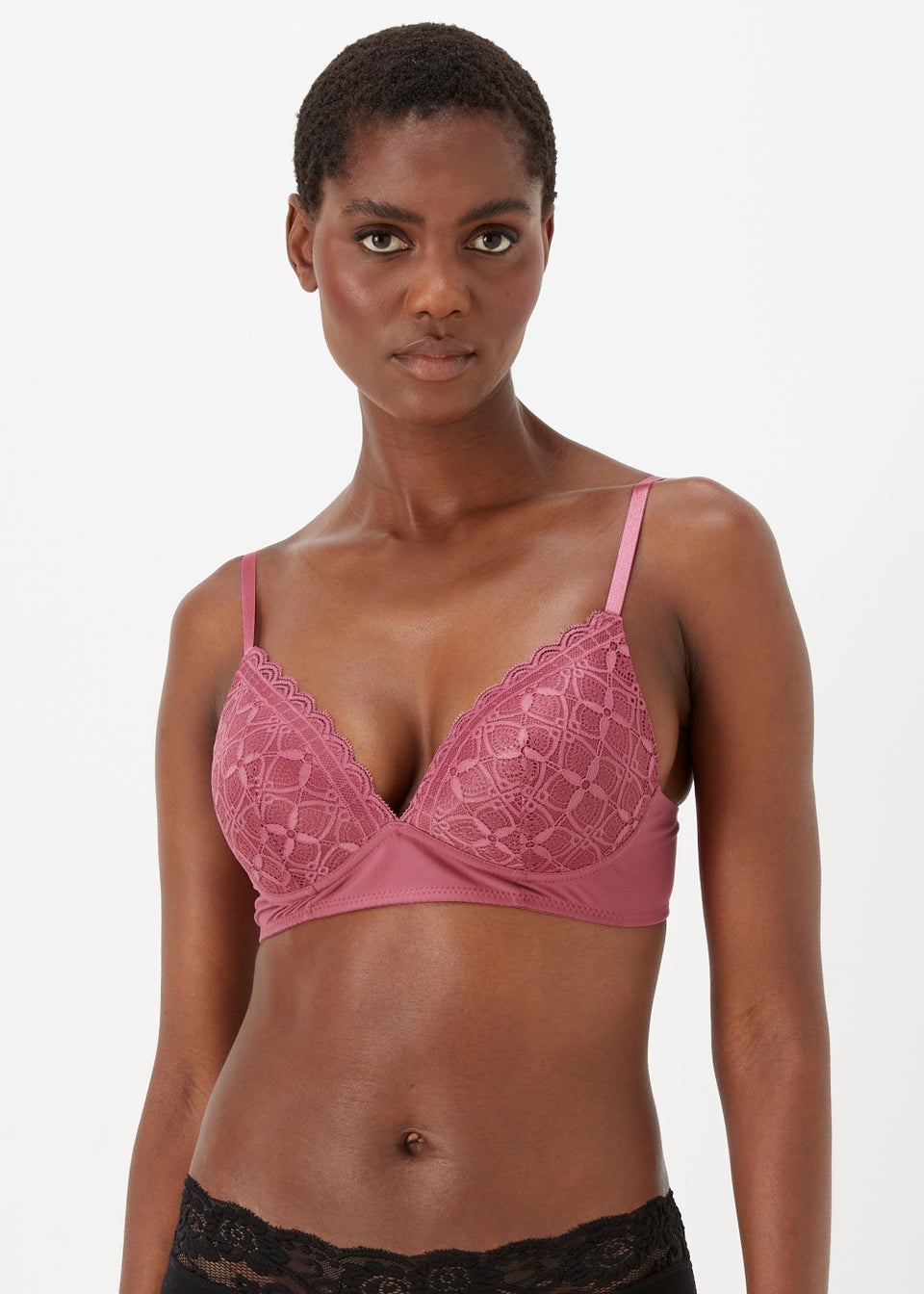 2 Pack Non Wired Lace Padded Bralettes