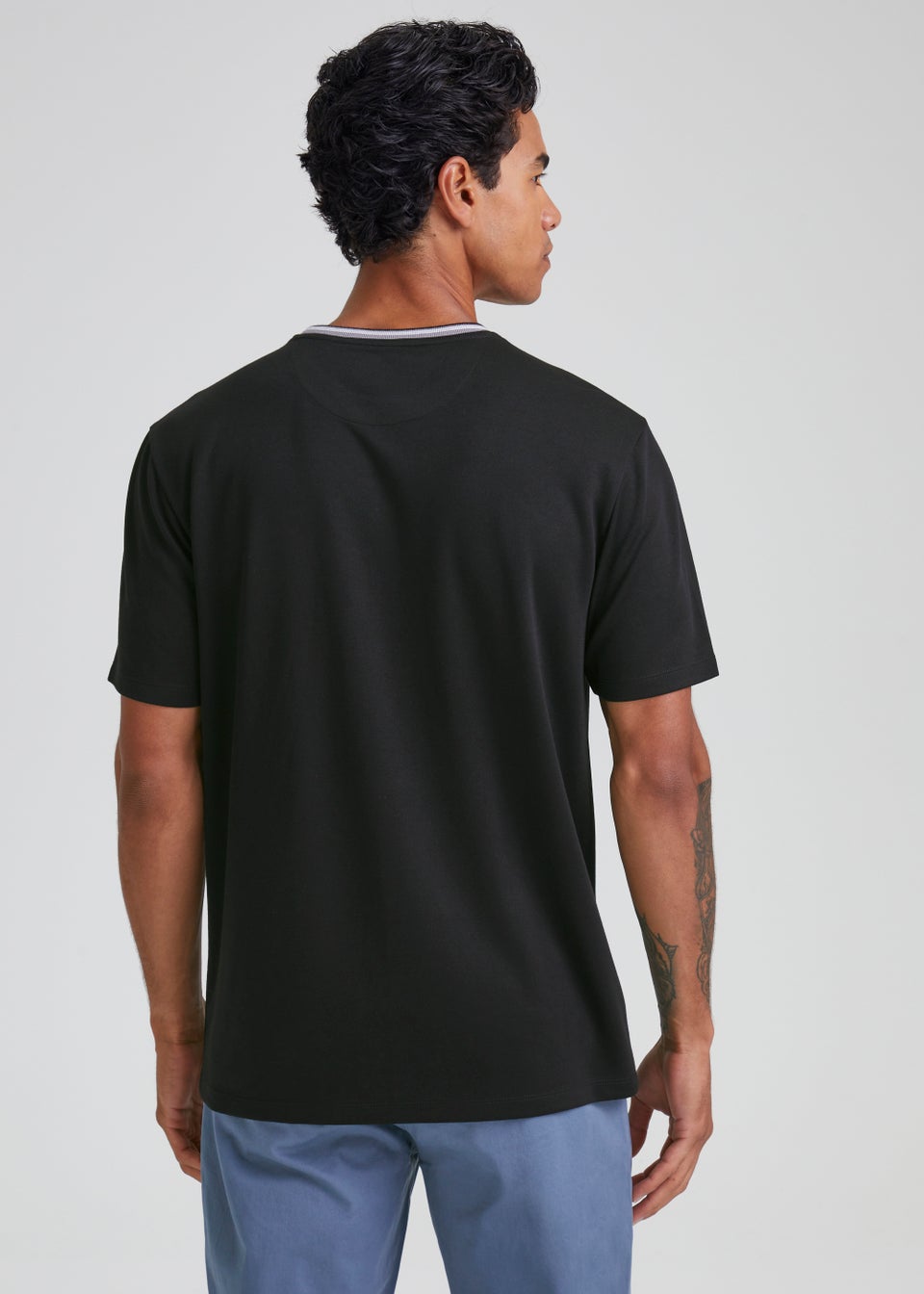 Black Tipped Modal T-Shirt