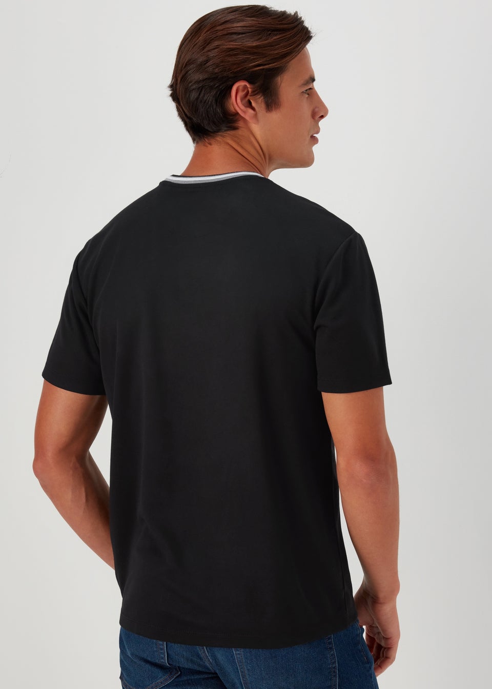 Black Tipped Modal T-Shirt