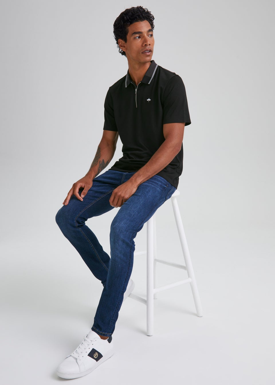 Black Modal Polo Shirt