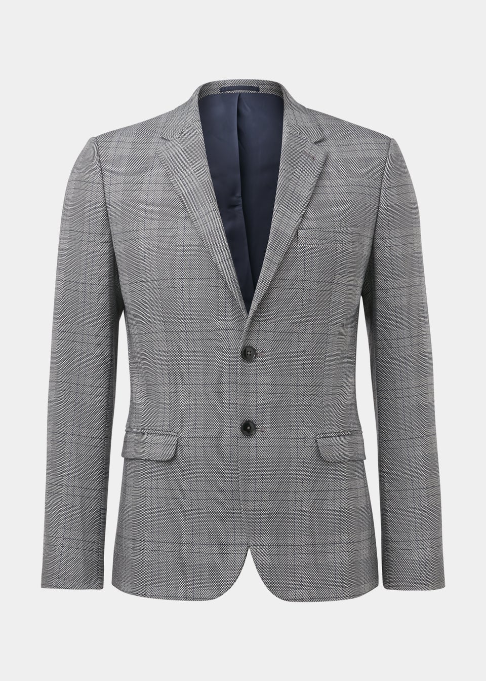 Taylor & Wright Forth Grey Check Skinny Fit Suit Jacket - Matalan
