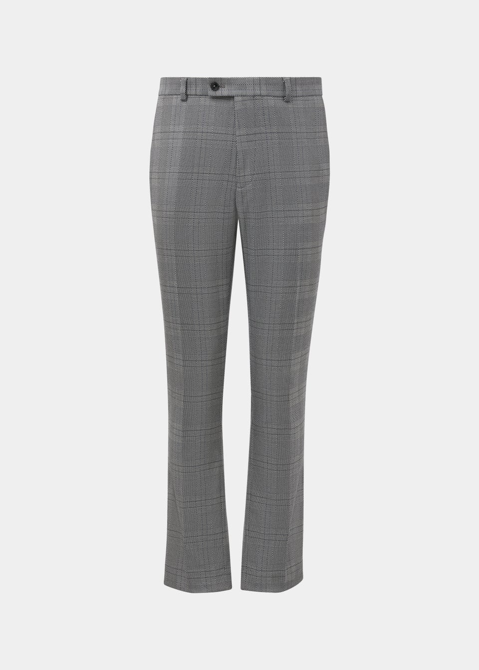 Taylor & Wright Forth Grey Check Skinny Fit Suit Trousers