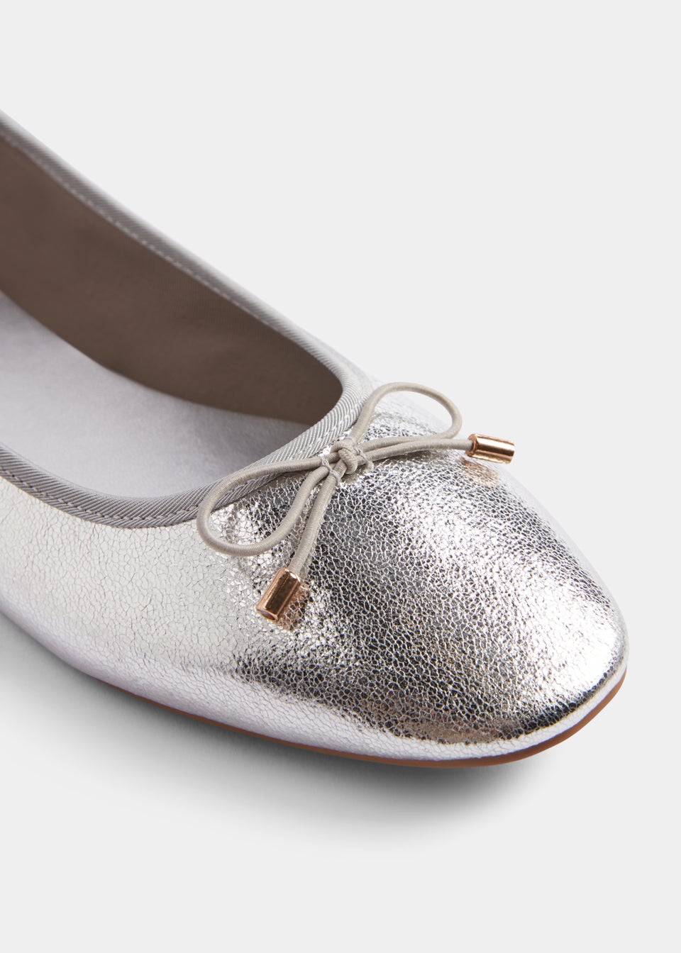 Silver pointed toe flats clearance
