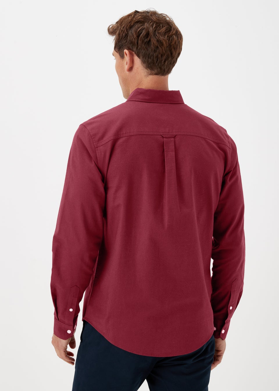 Burgundy Embroidered Oxford Shirt