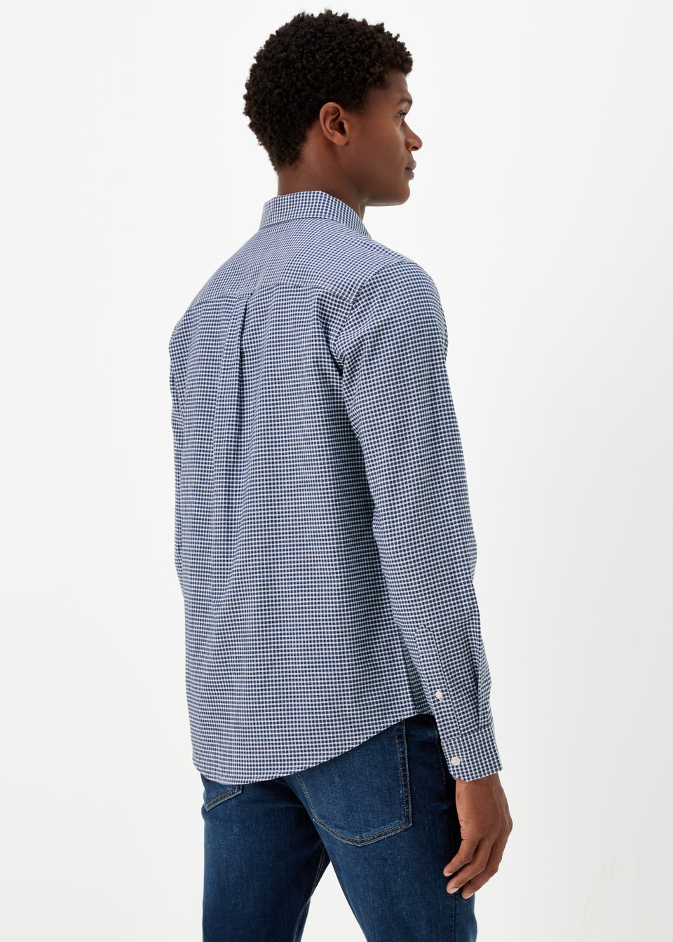 Blue Gingham Oxford Long Sleeve Shirt