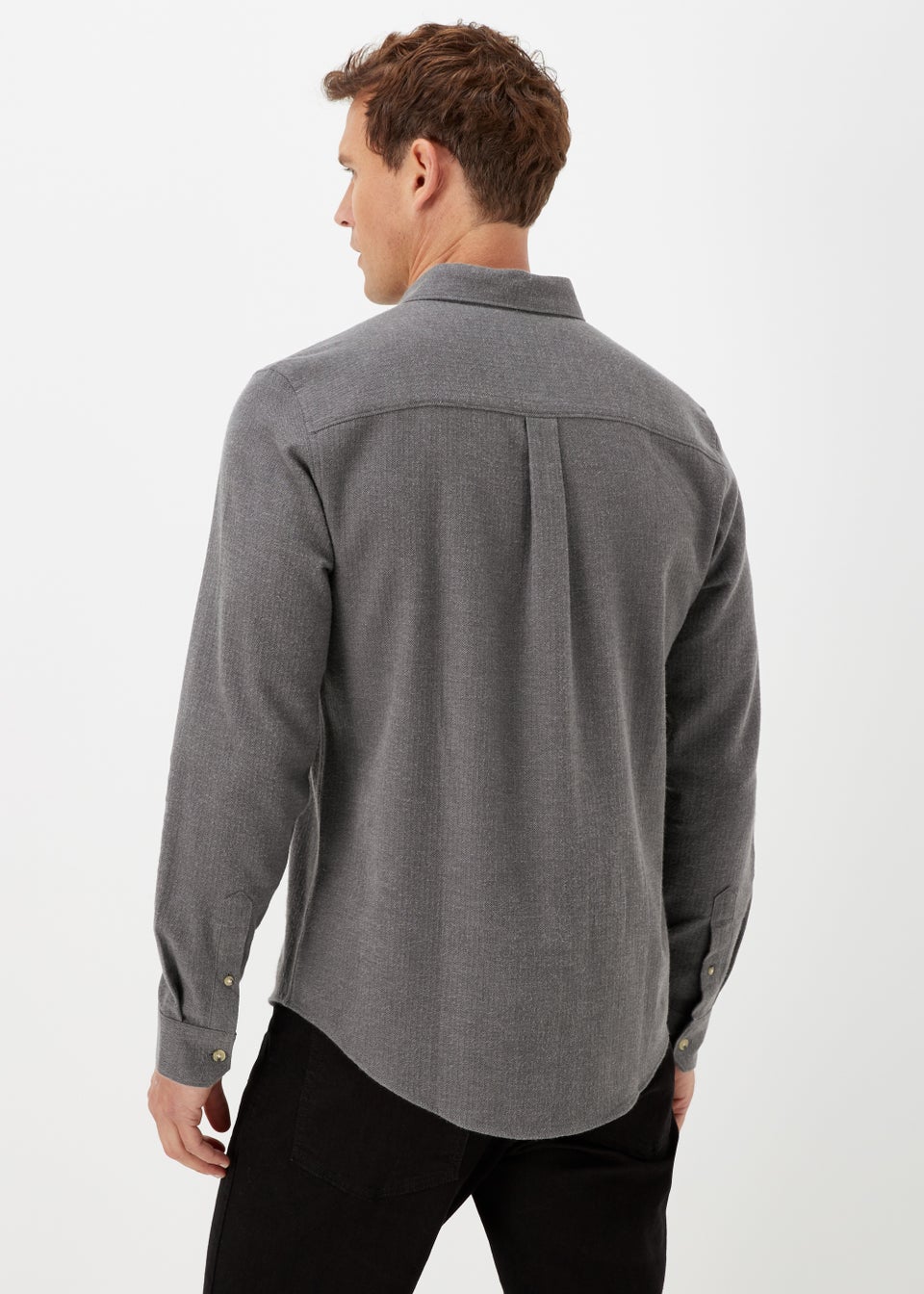 Grey Herringbone Shirt