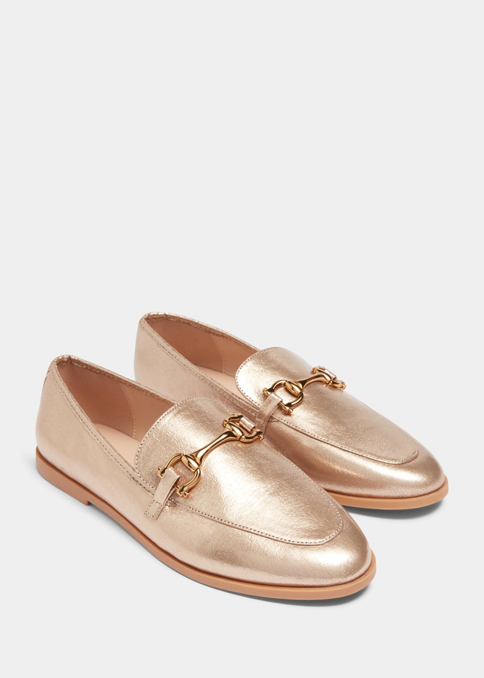 Gold Snaffle Loafers