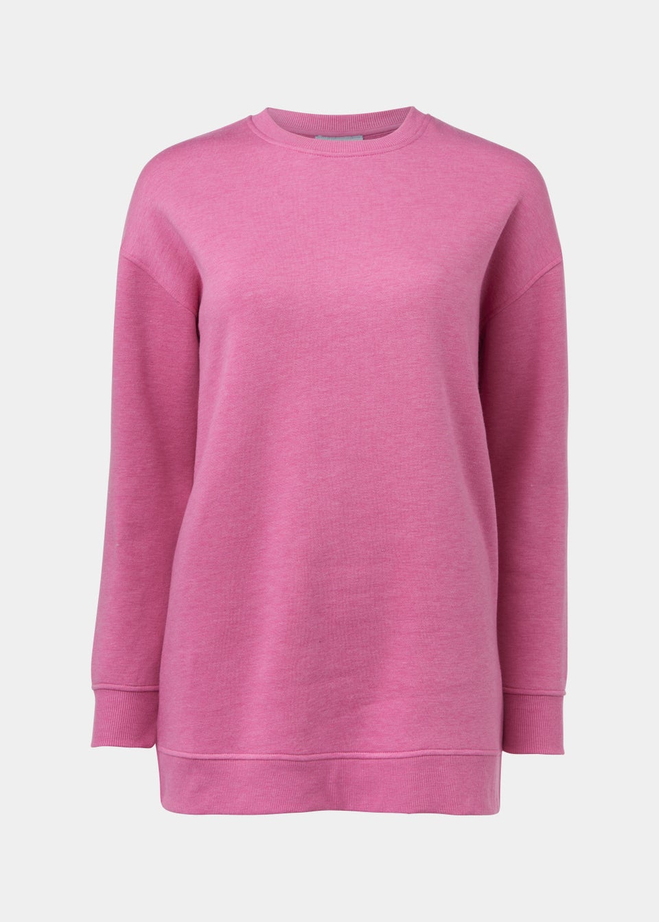 Pink Marl Longline Sweatshirt - Matalan