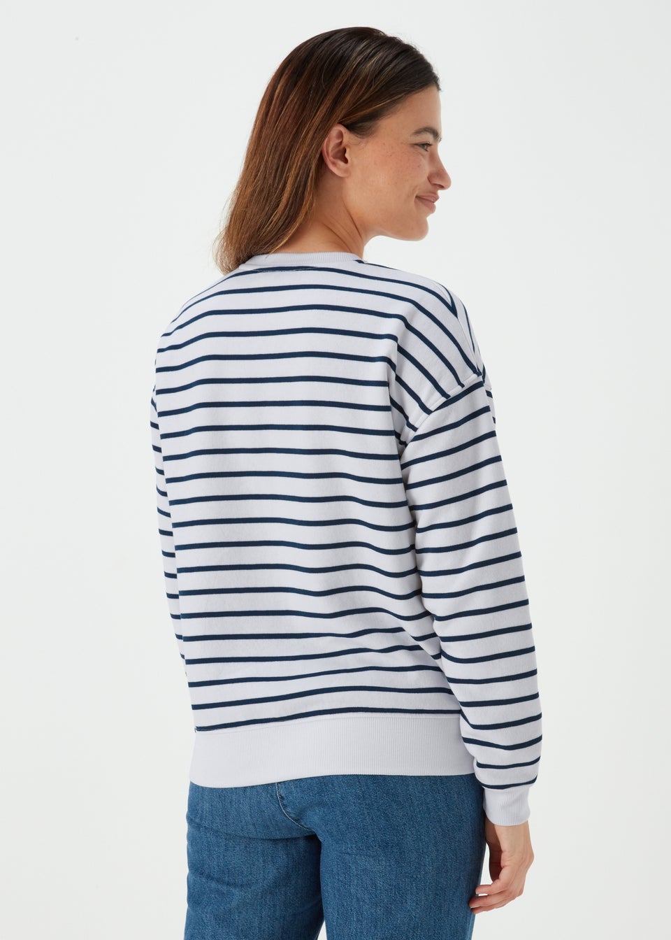 Cream Stripe Sweatshirt