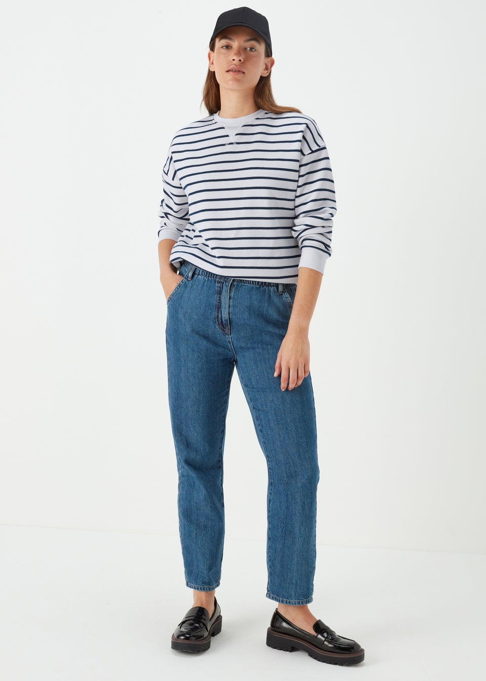 Cream Stripe Sweatshirt