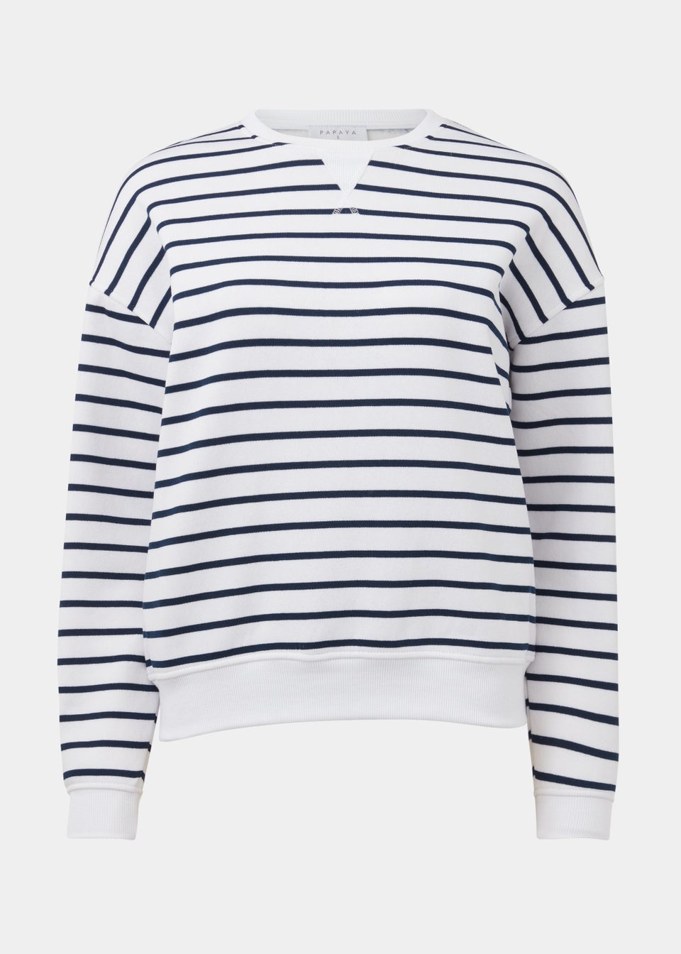 Cream Stripe Sweatshirt