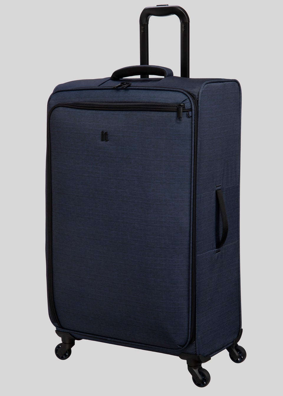 IT Luggage Navy Soft Shell Suitcase