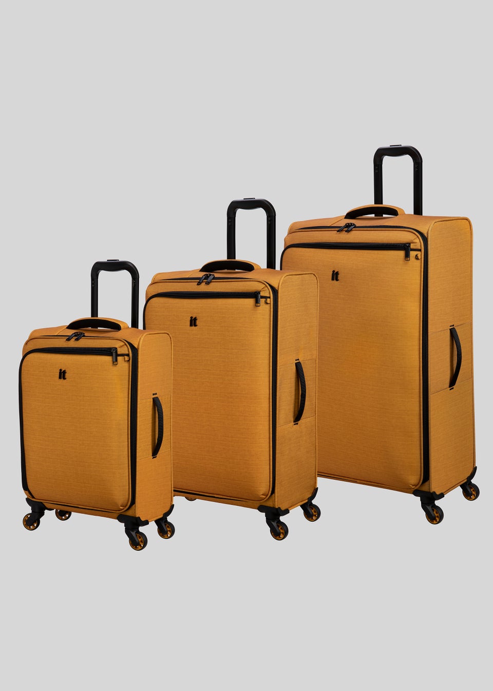 IT Luggage Yellow Soft Shell Suitcase